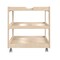 Flash Furniture Bright Beginnings Commercial 3 Shelf Square Space Saving Wooden Mobile Classroom Storage Cart, Locking Caster Wheels, Kid Friendly Design, Natural MK-ME14795-GG - alternate 5